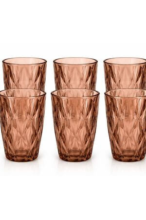 Barna üvegpohár 6db 270ml