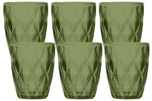 Zelené sklenené poháre 6ks 270ml