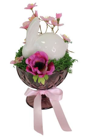 Jarná dekorácia so zajačikom 20cm