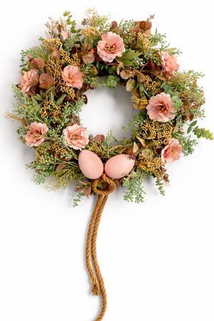 Veľkonočný veniec na dvere s vajíčkami 40cm