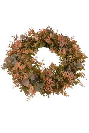 Ružový eucalyptusový veniec 40cm