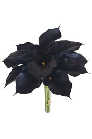 Umelá kytica čiernych kálií 30cm