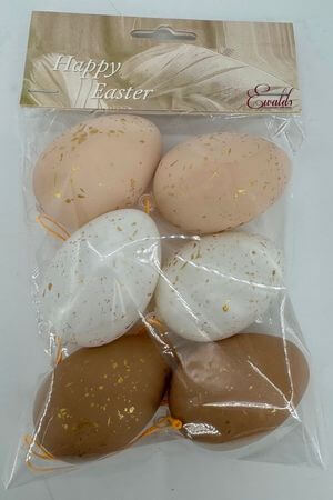 Veľkonočné závesné vajíčka 6ks 6cm