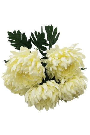 Biela umelá kytica chryzantém 45cm