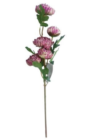 Fialová umelá chryzantéma 49cm