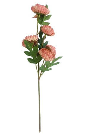 Ružová umelá chryzantéma 49cm