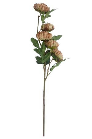 Bledohnedá umelá chryzantéma 49cm