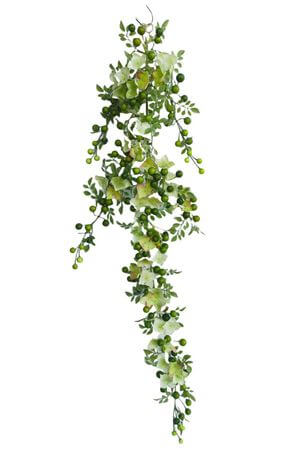 Zelená kvetinová girlanda 76cm