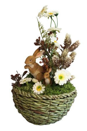 Veľkonočná dekorácia so zajačikmi 34cm