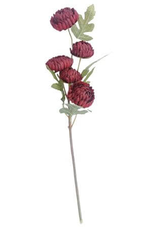 Bordová umelá chryzantéma 49cm