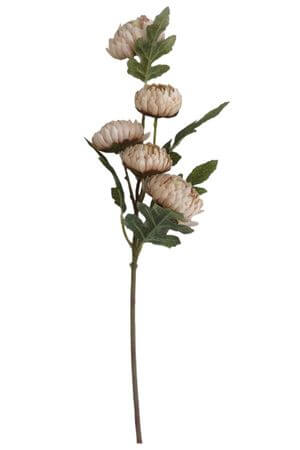 Krémová umelá chryzantéma 49cm