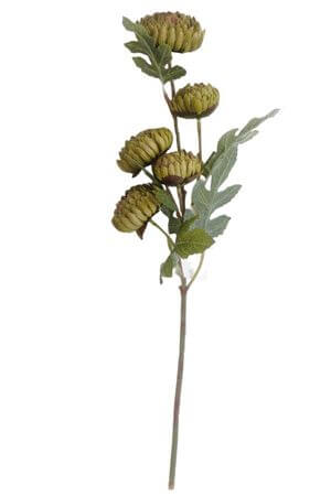 Zelená umelá chryzantéma 49cm