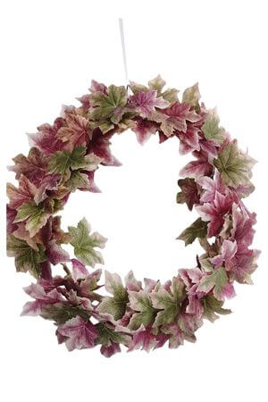 Ružovozelený umelý veniec 52cm