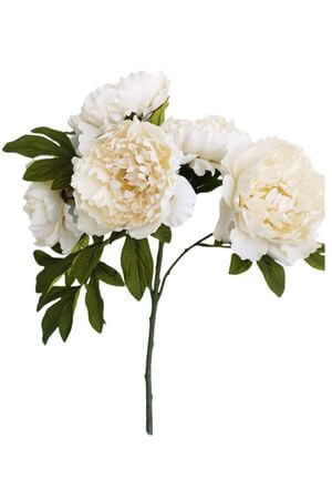 Biela umelá kytica s pivonkami 50cm