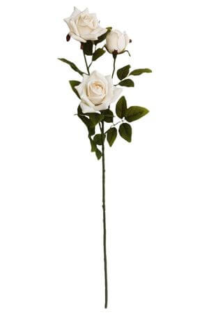 Biela umelá ruža viackvetá 86cm