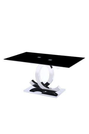 Čierno strieborný konferenčný stolík 90cm