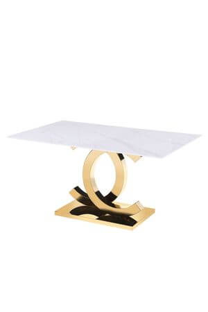 Zlatý konferenčný stolík CERAMIC 90cm