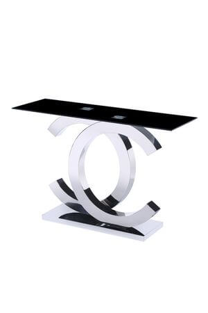 Čierno strieborný konzolový stolík 120cm