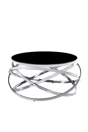 Čierno strieborný konferenčný stolík 80cm