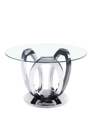 Strieborný jedálenský stôl 120cm