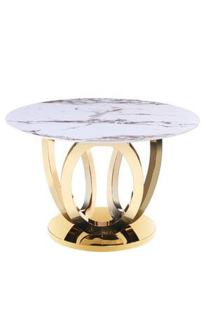 Zlatý jedálenský stôl MARBLE 120cm