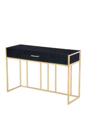 Čierno zlatý konzolový stolík ROYALE 120cm