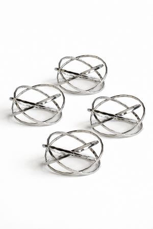 Ezüst szalvétagyűrűk 4db