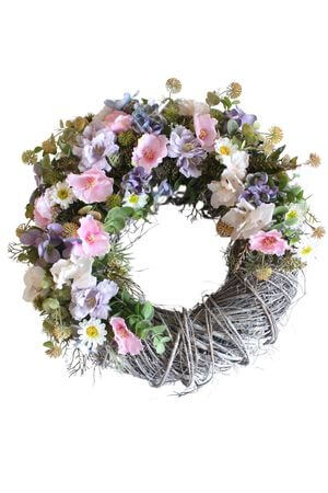 Pastelový veniec na dvere 44cm