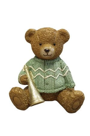 Vánoční medvídek s trubkou 9cm