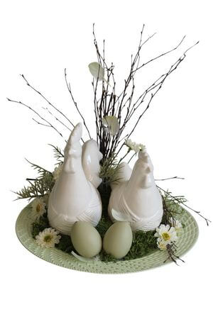 Jarná dekorácia kohútik a sliepočka 30cm