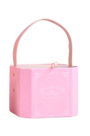 Rózsaszín díszdoboz Velvet 15cm