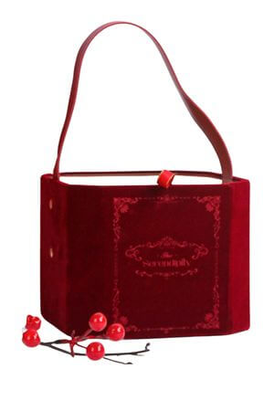 Piros díszdoboz Velvet 15cm