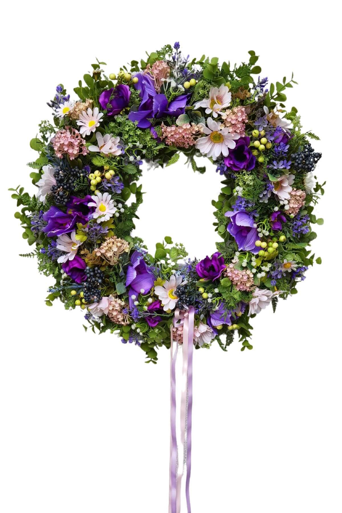 Veniec na dvere Purple 55cm