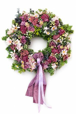 Veniec na dvere Purple 55cm