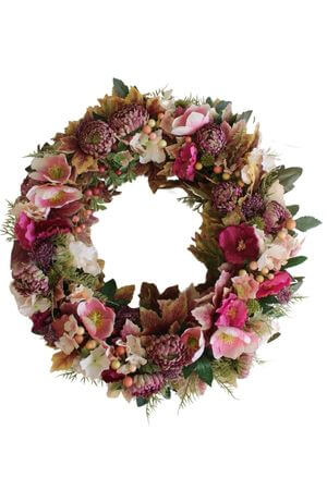 Ružový veniec na dvere 53cm