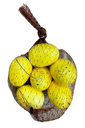 Žlté veľkonočné vajíčka 6ks 5cm