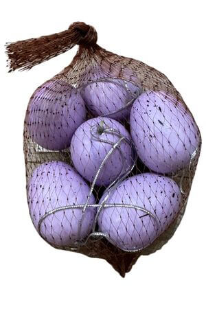 Fialové veľkonočné vajíčka 6ks 5cm