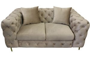 Bézs bársony 2személyes LUSSY ülőke 160cm