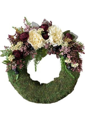 Věnec na hrob s mechem 50cm