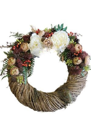 Přírodní věnec na hrob 50cm