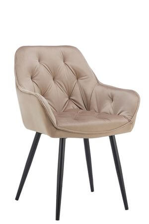 Sivo hnedá zamatová stolička 85cm