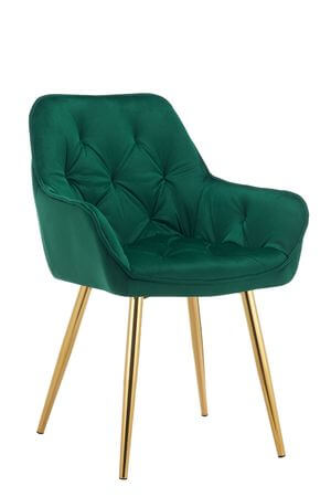 Zelená zamatová stolička 85cm