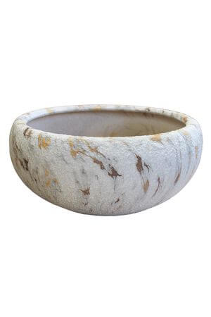 Fehér-arany virágcserép 43 cm