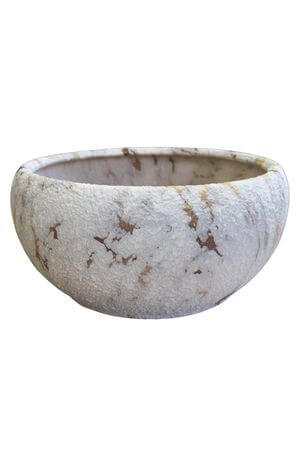 Fehér-arany virágcserép 33 cm