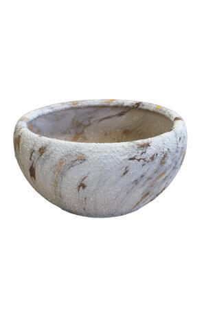 Fehér-arany virágcserép 27 cm