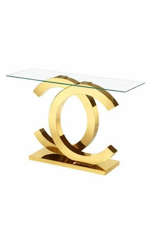 Zlatý konzolový stolík LUX 120 cm