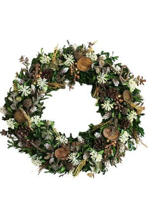 Bukszus koszorú ajtóra, 50 cm