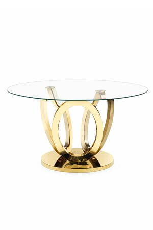 Zlatý jedálenský stôl LUX 120 cm