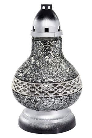 Stříbrný luxusní kahanec na hrob Vitráž 31cm