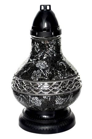 Černý luxusní kahanec na hrob Vitráž 31cm